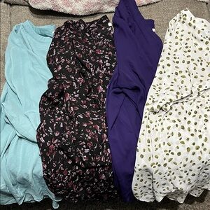 Maurices Women's Blouses - Blue, Black Floral, Purple, White Patterned